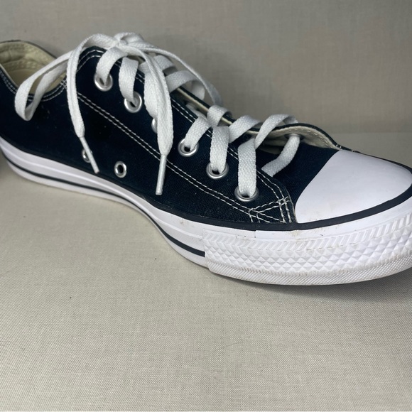 Converse All Star Low Top Black White Canvas Sneakers Men’s 8 Women’s 10 - Picture 6 of 11